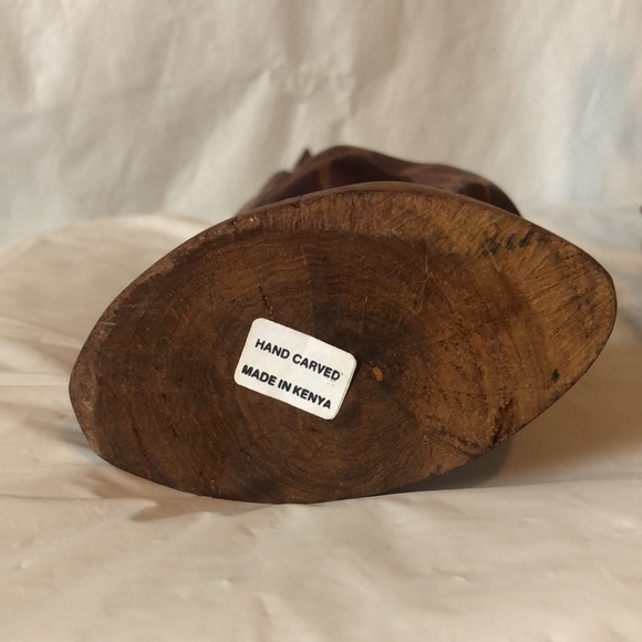 Giraffes hand carved Kenya Africa set of 4 hardwood standing 5” to 12” high - Picture 5 of 8